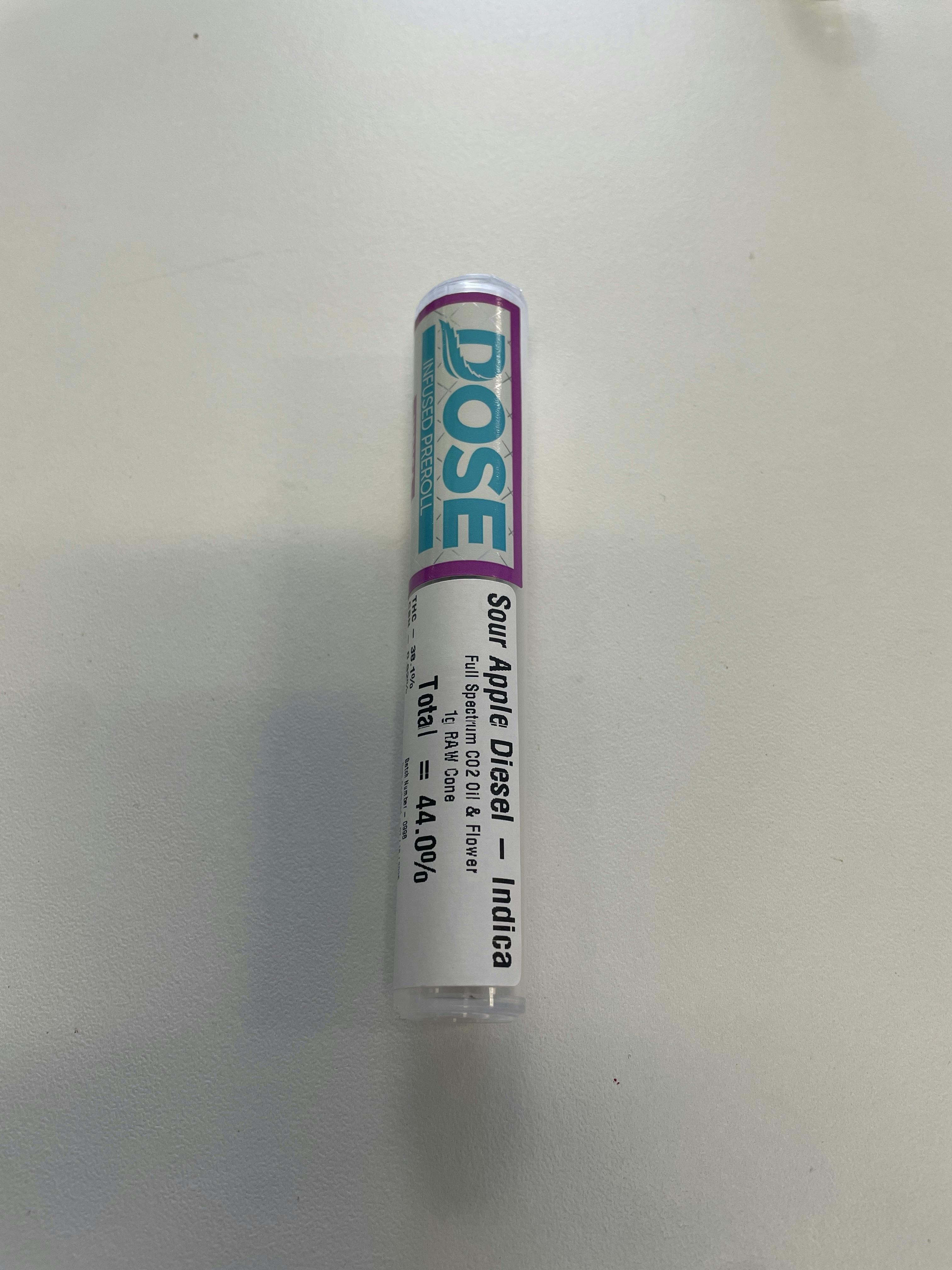 Dose -Sour Apple Diesel 1g RAW Cone