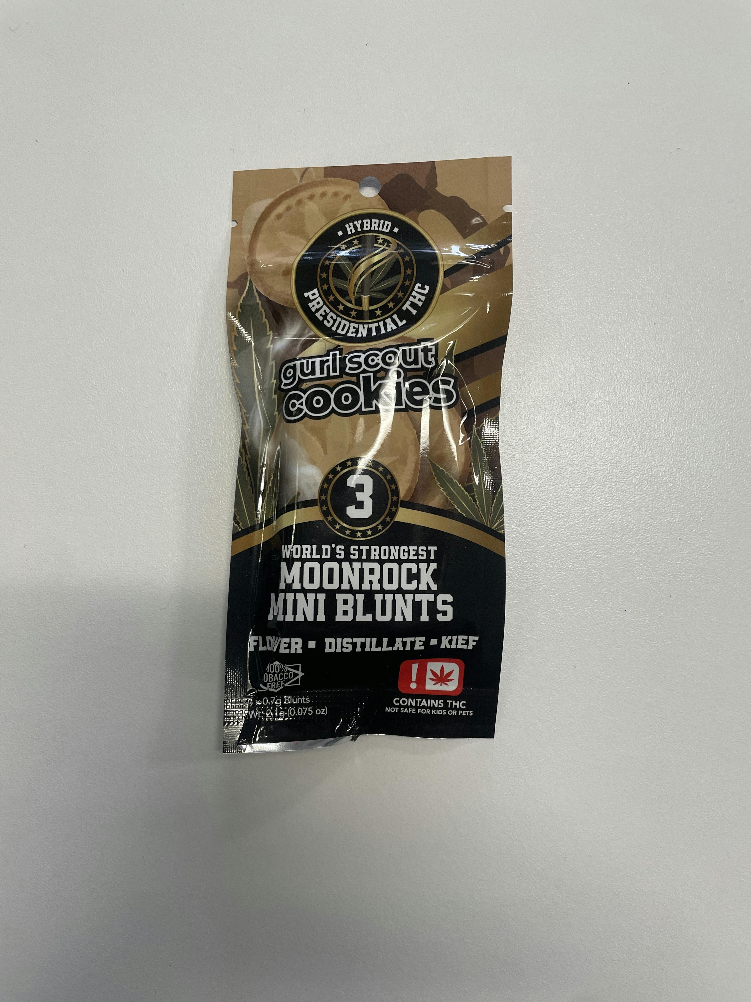 Gurl Scout Cookies | Moon Rock Blunts Infused Minis | 0.7g each | 3pk by Presidential THC