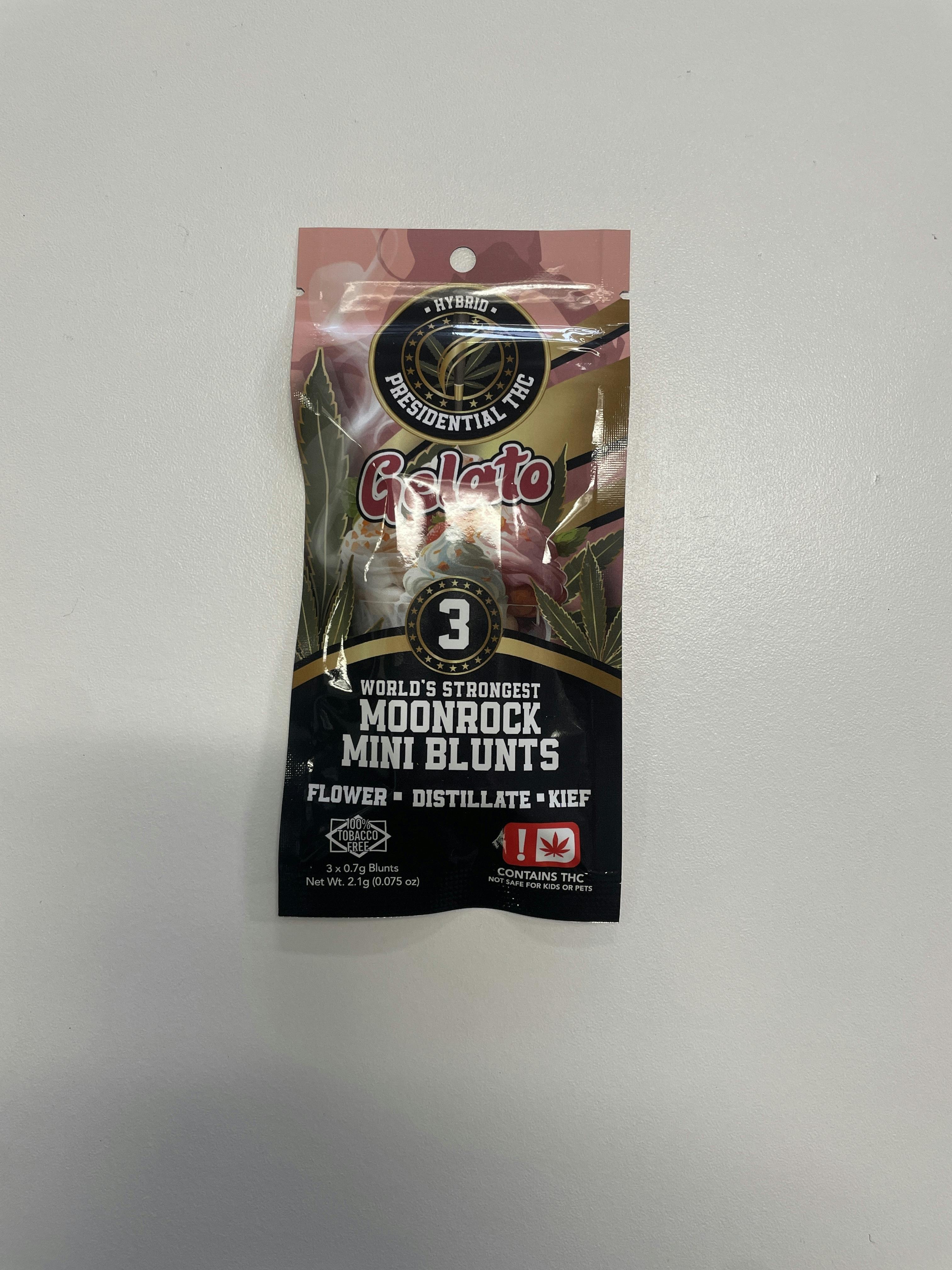 Gelato | Moon Rock Blunts Infused Minis | 0.7g each | 3pk by Presidential THC