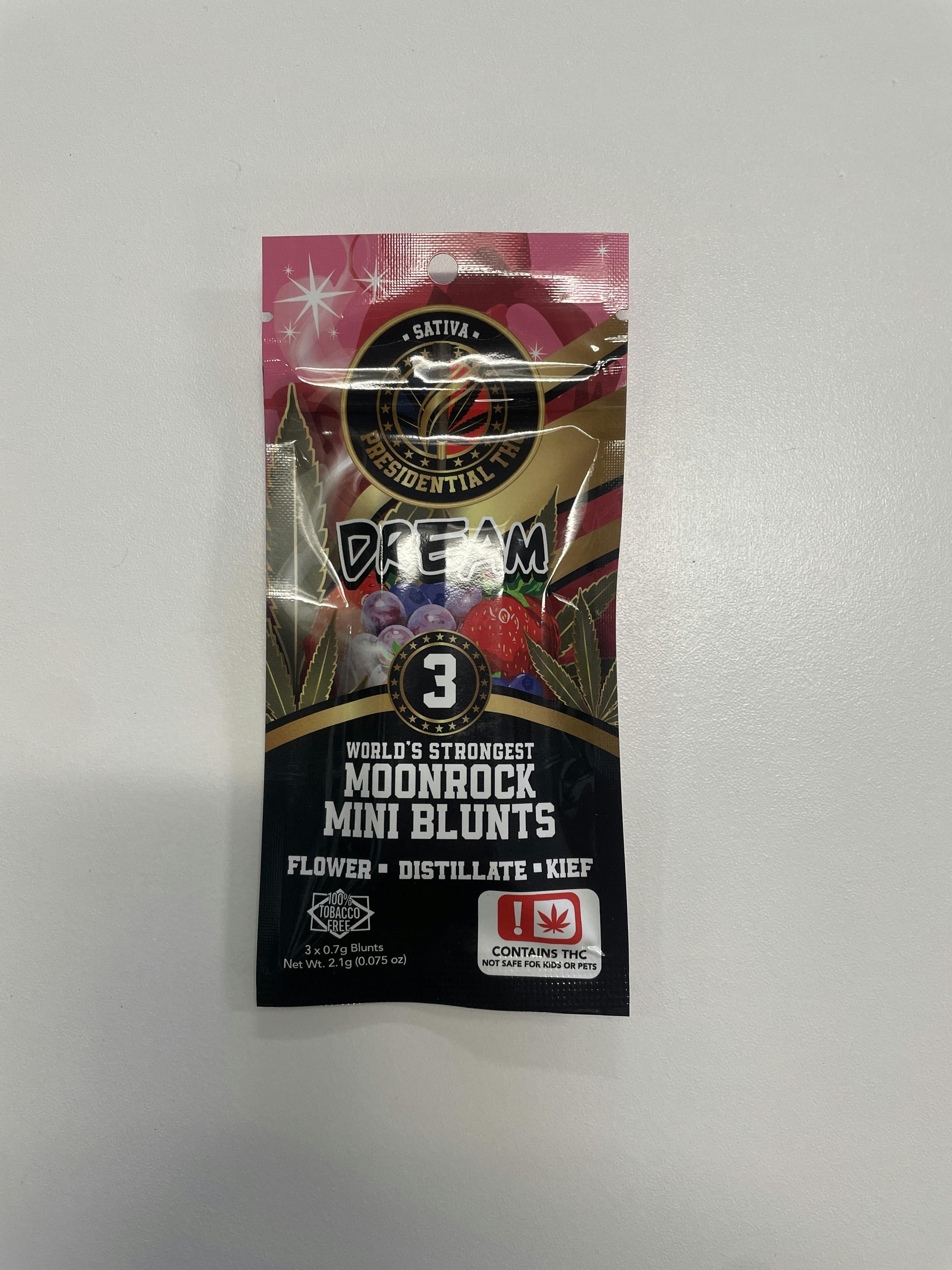 Dream | Moon Rock Blunts Infused Minis | 0.7g each | 3pk by Presidential THC
