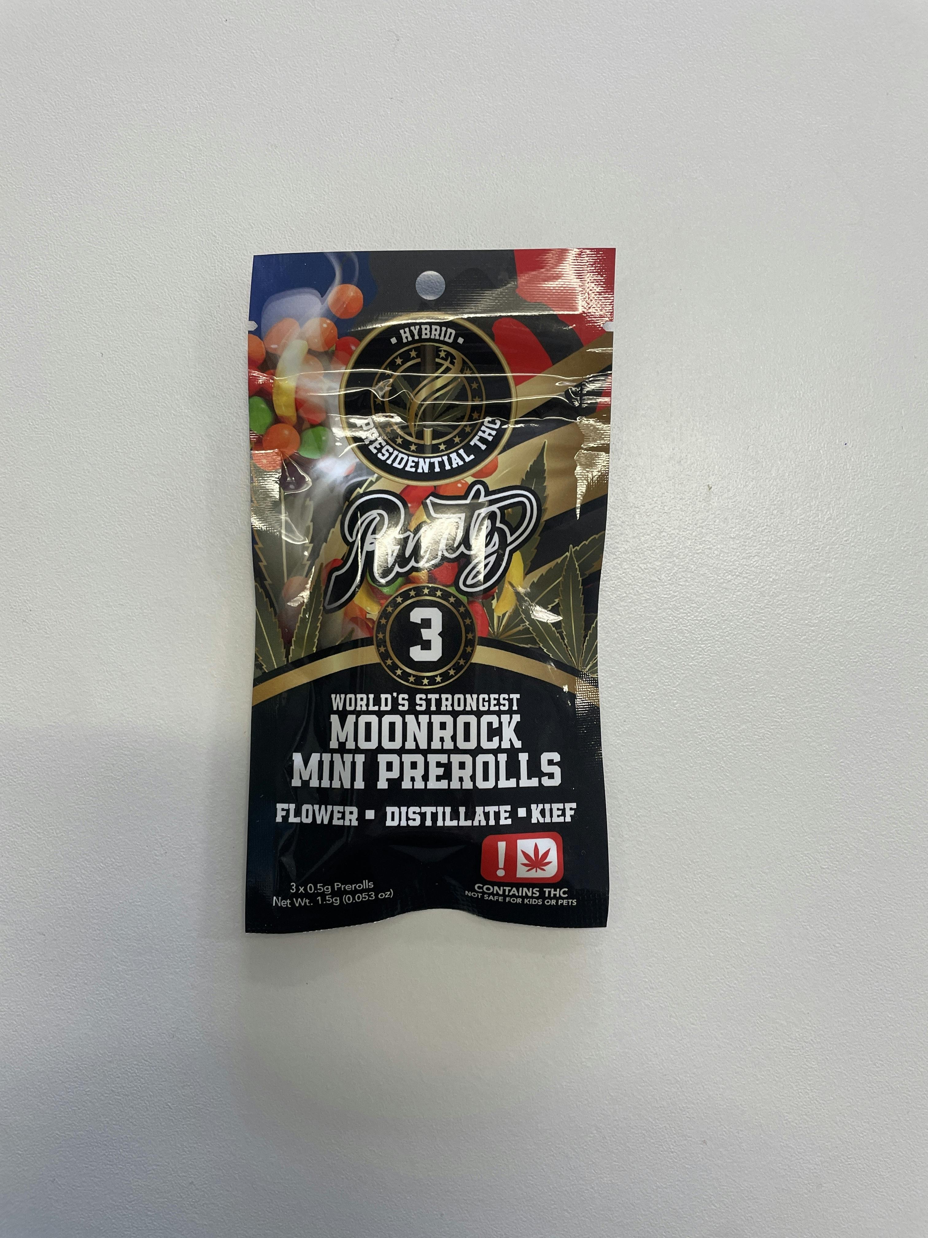 Runtz | Moon Rock Prerolls Infused Minis | 0.5g each | 3pk by Presidential THC