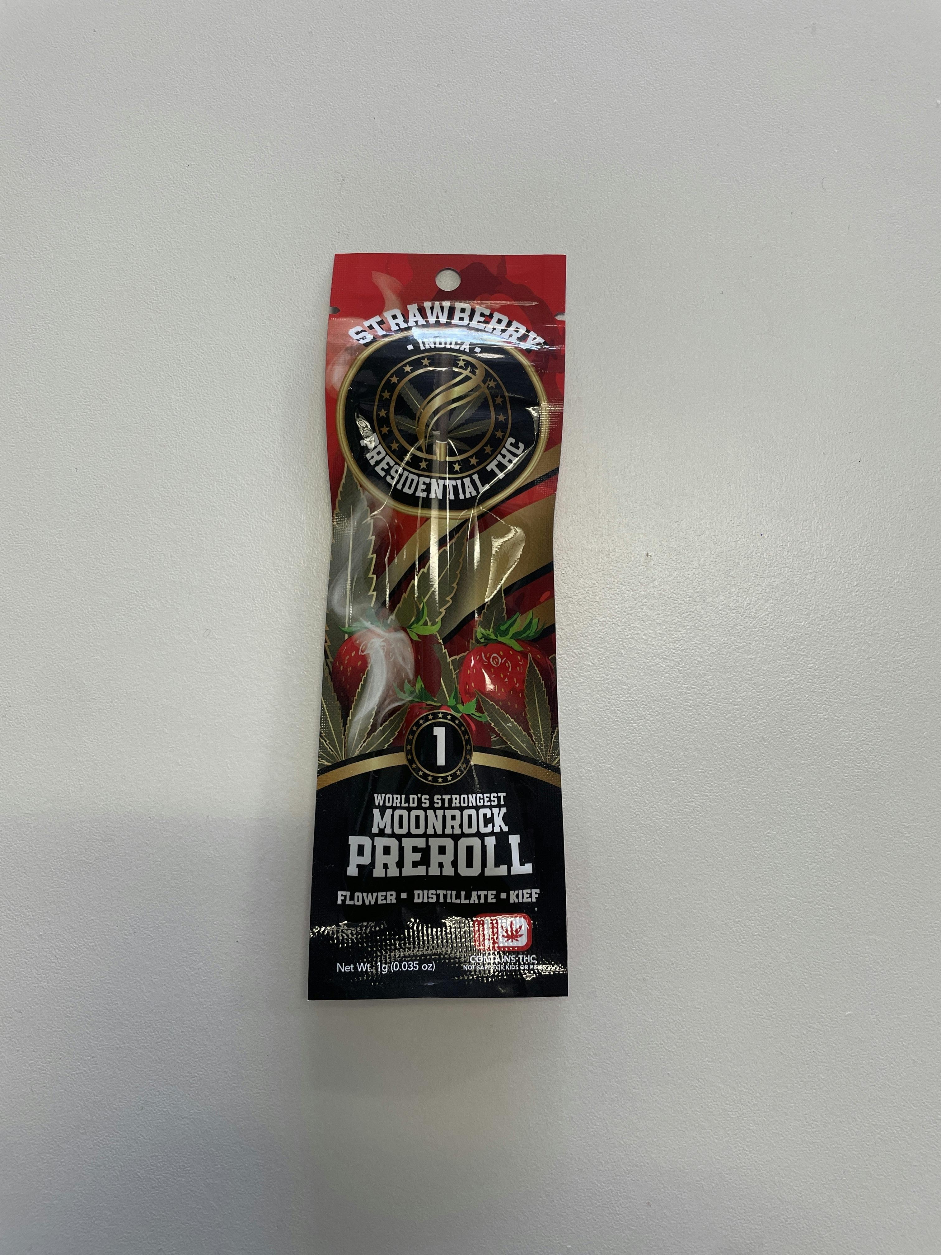 Strawberry | Moon Rock Preroll Infused Joint | 1g by Presidential THC