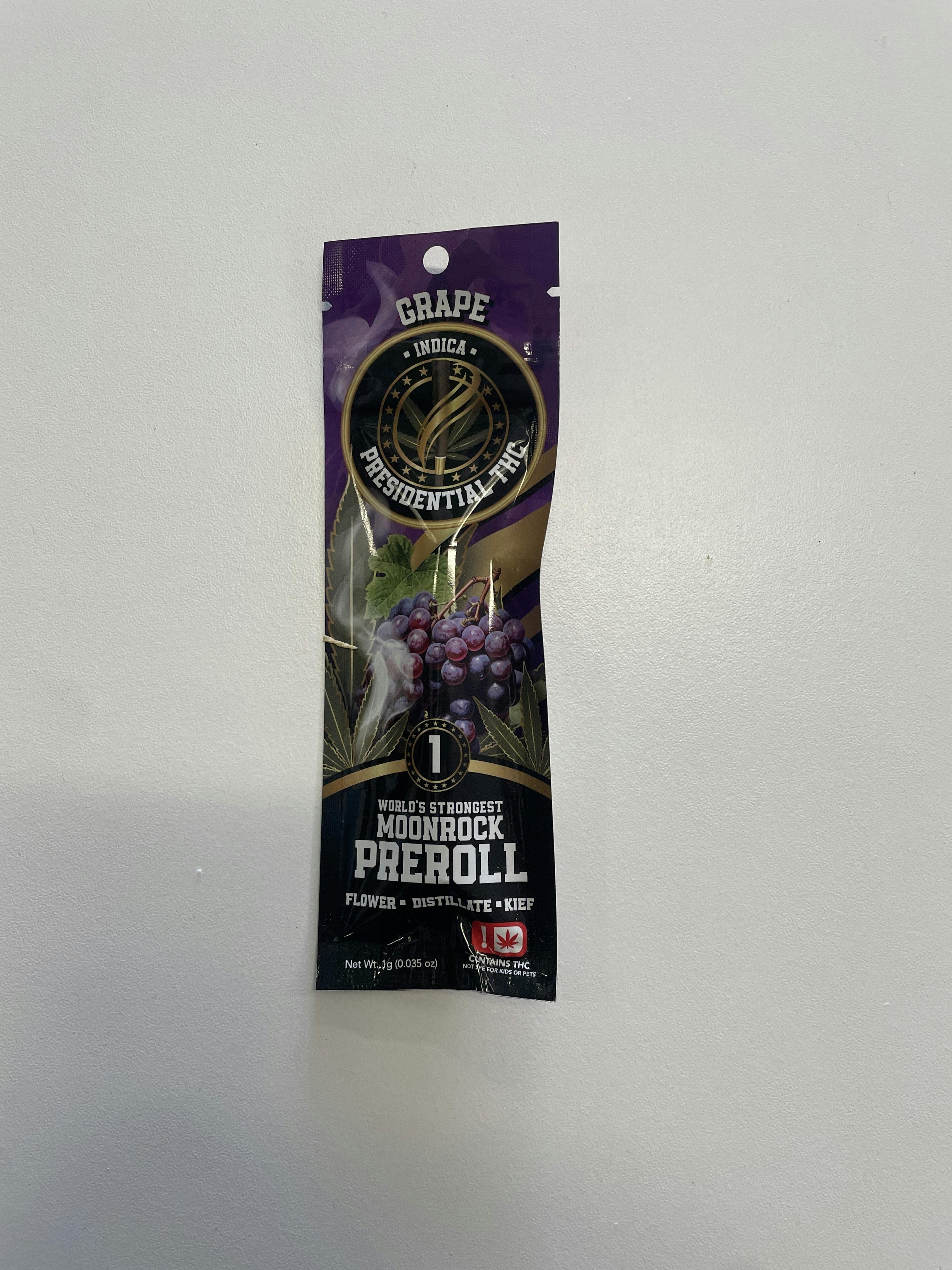 Grape | Moon Rock Preroll Infused Joint | 1g by Presidential THC