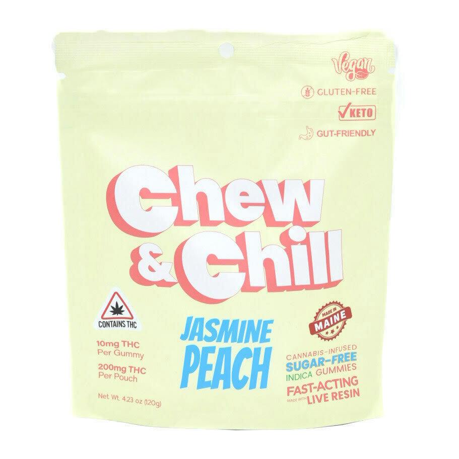 Chew & Chill - Jasmine Peach (Indica) | Gummies | 20pk | 10mg/ea