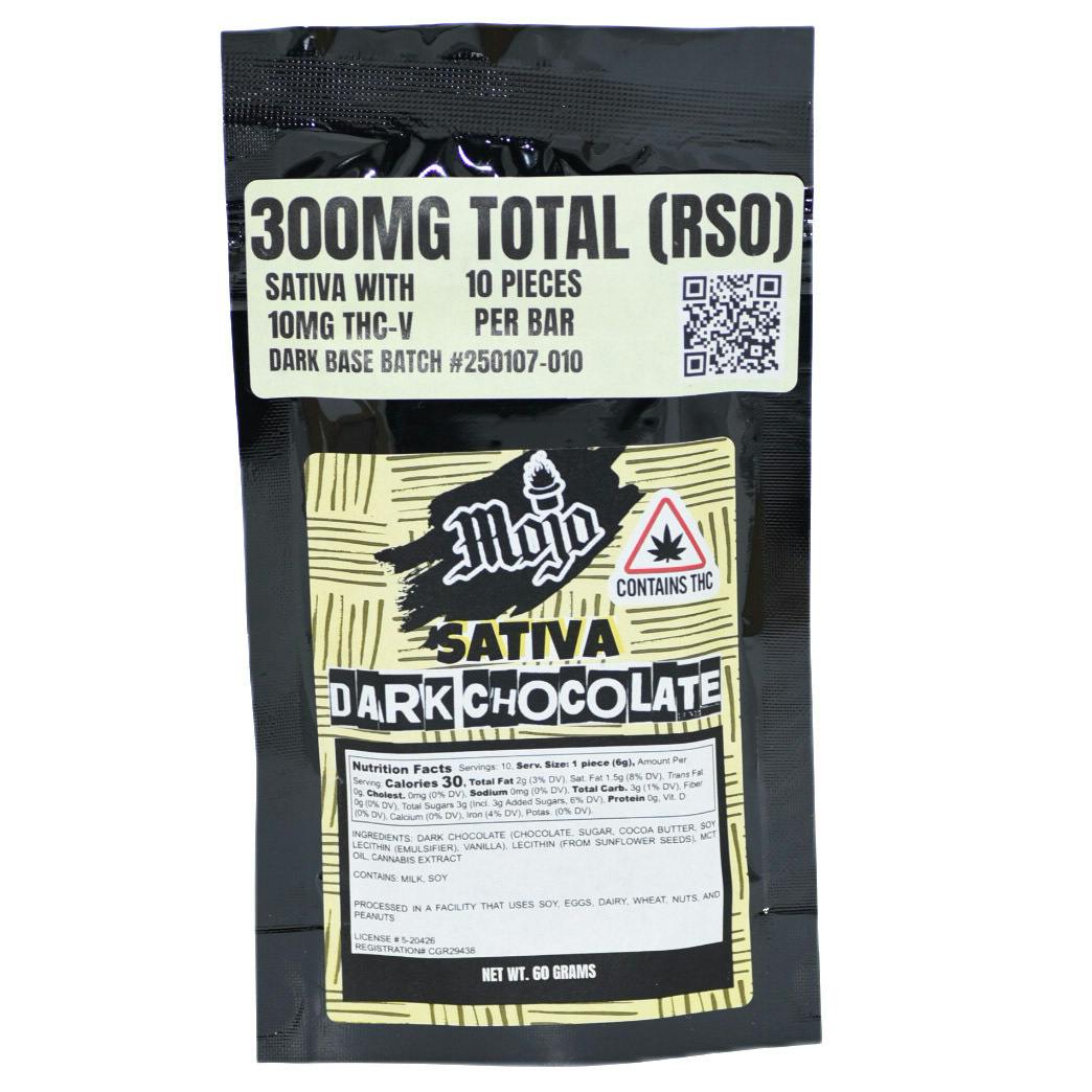 Mojo: RSO 300mg Sativa Dark Chocolate Bar