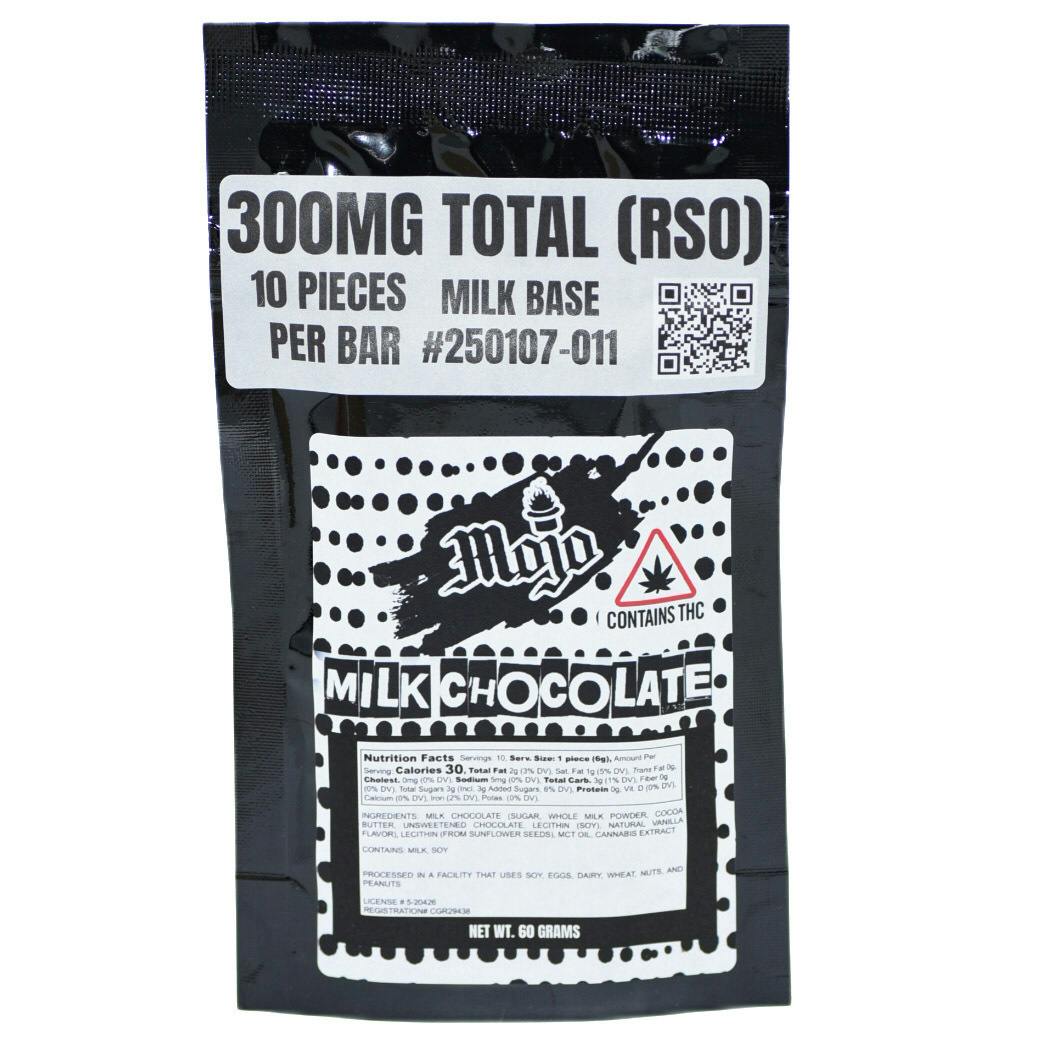 Mojo: RSO 300mg Milk Chocolate Bar