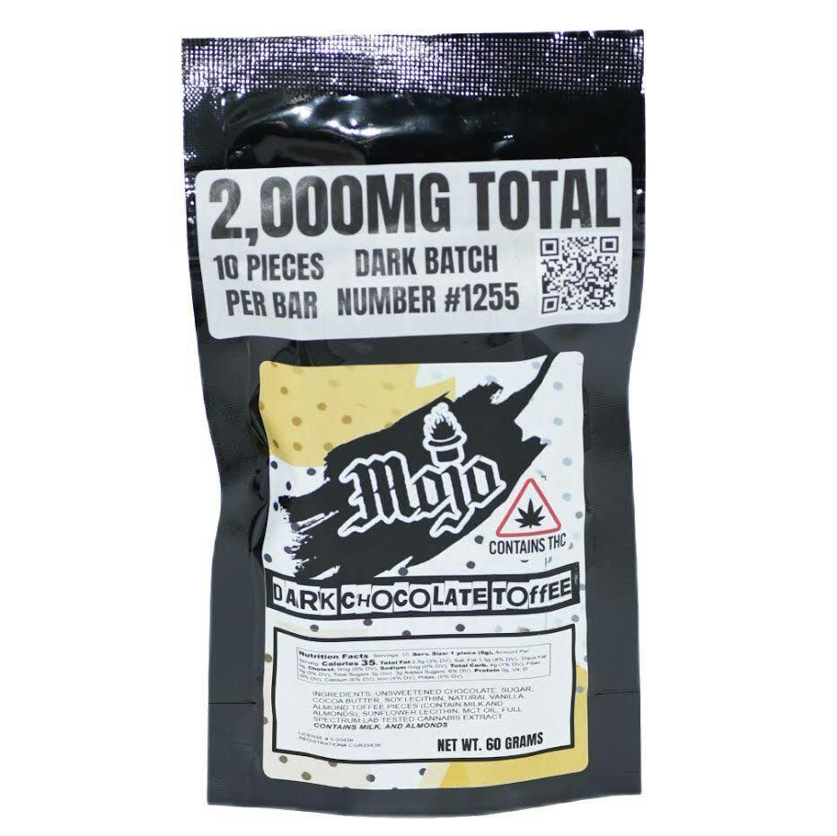 Mojo 2000mg Chocolate Bar - Dark Toffee
