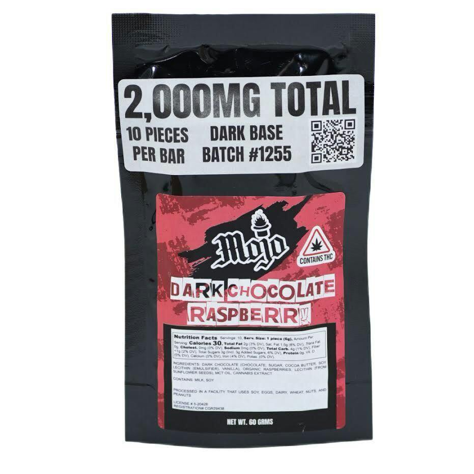Mojo 2000mg Chocolate Bar - Dark Raspberry