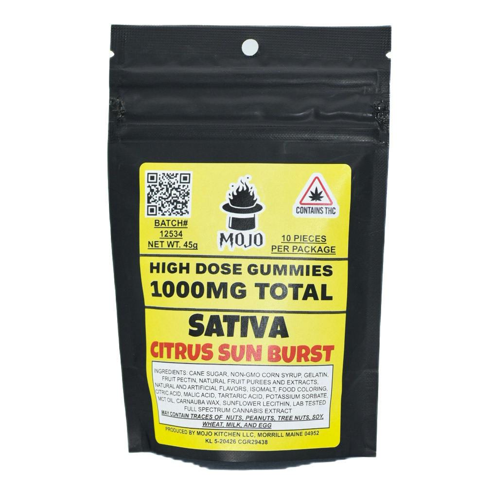 Mojo 1000mg Sativa Gummies - Citrus Burst
