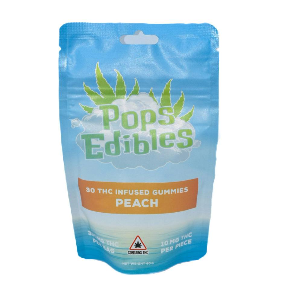 Pop's Edibles 10mg Peach Gummies