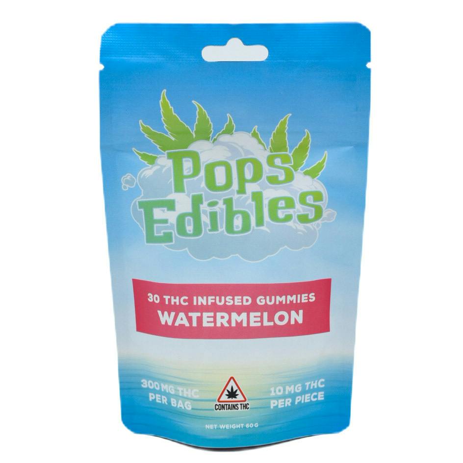 Pop's Edibles 10mg Watermelon Gummies