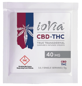 ioVia Cream HI-THC 40mg | Single Serving Pouch