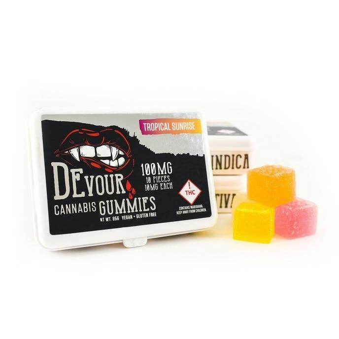 Devour | Tropical Sunrise Gummies | 100mg