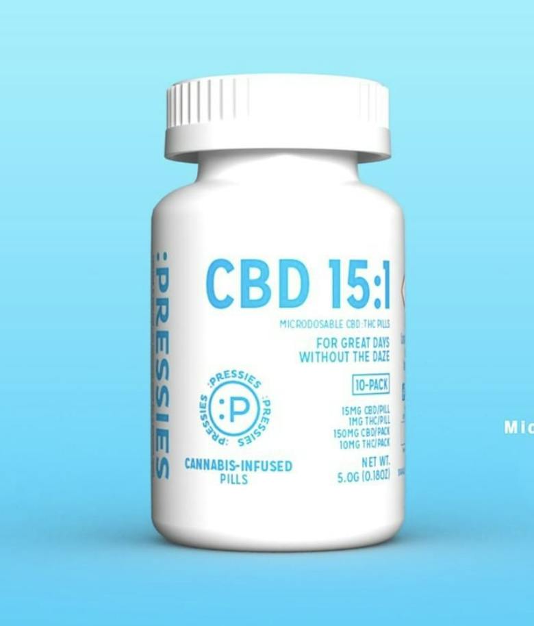 Pressie Pills | CBD 15:1 Tablets | 150mg:10mg