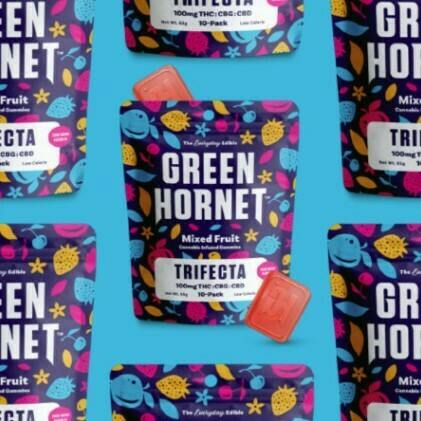 Mixed Fruit Trifecta 1:1:1 Gummies | 10pk | 10mg/ea by Green Hornet