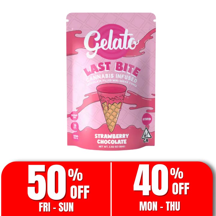 Gelato Last Bite Mini Sugar Cones — Strawberry