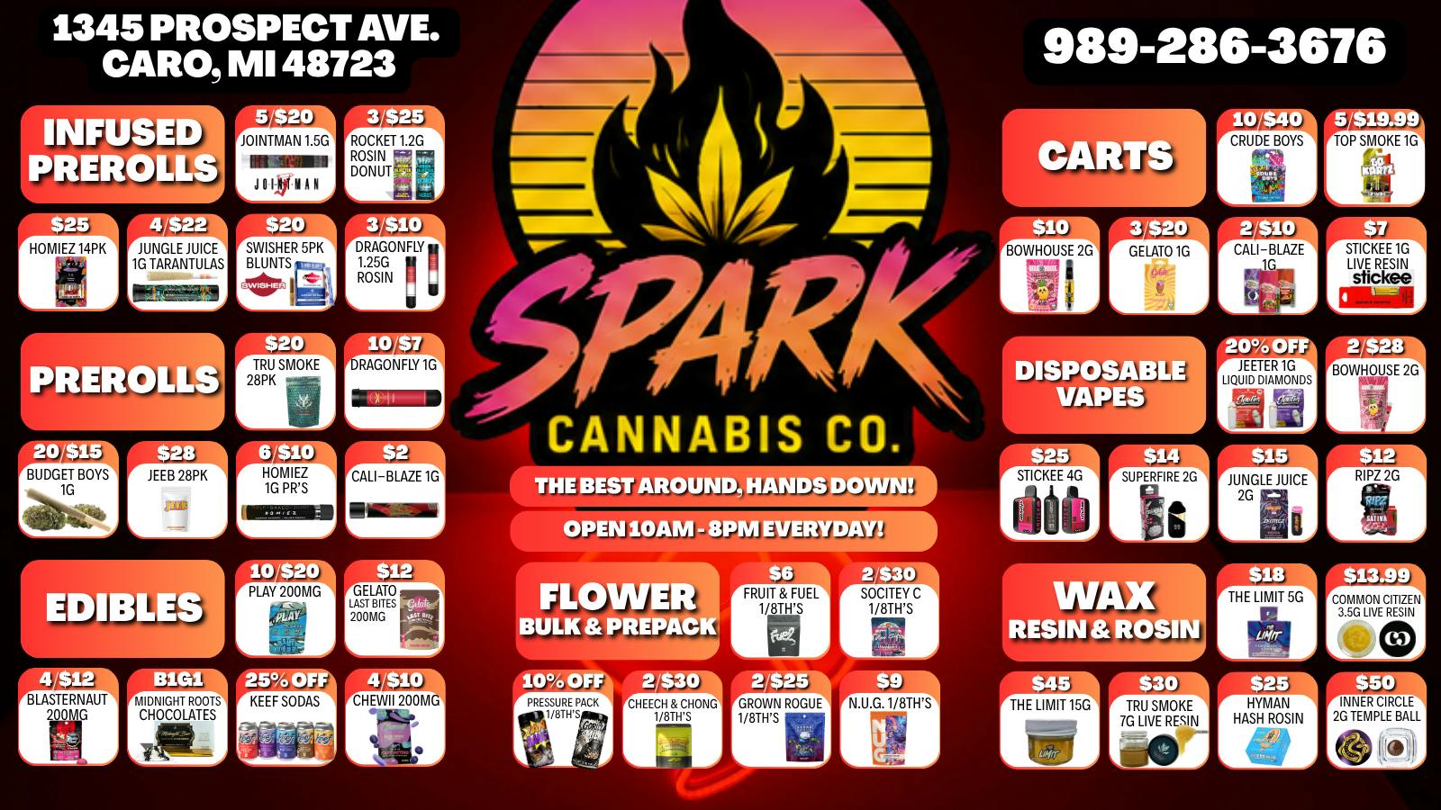 💫PREROLLS💫 at Spark Cannabis Co. - Recreational & Medical Retailer