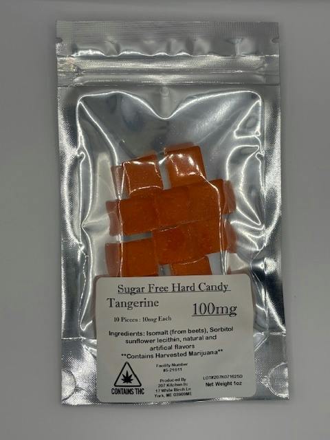 100mg Sugar Free Hard Candy, Tangerine