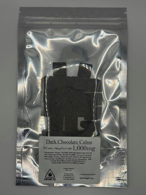 1000mg Dark Chocolate Cubes
