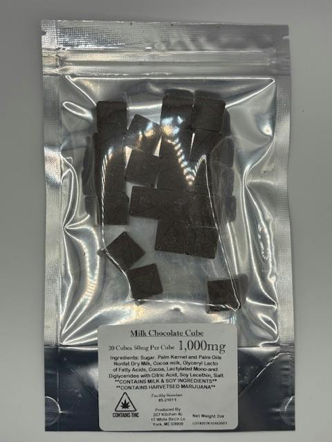 1000mg Milk Chocolate Cubes