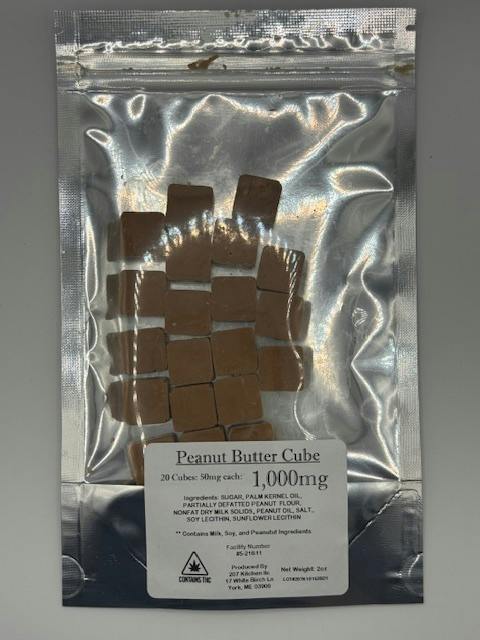 1000mg Peanut Butter Cubes