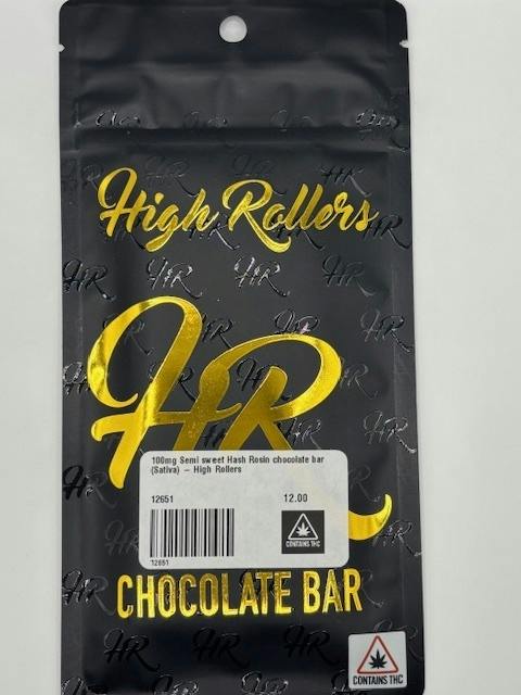 100mg Hash Rosin Chocolate Bar (Sativa)