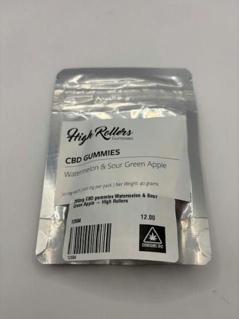 Sour Green Apple & Watermelon CBD Gummies | Gummies | 10pk