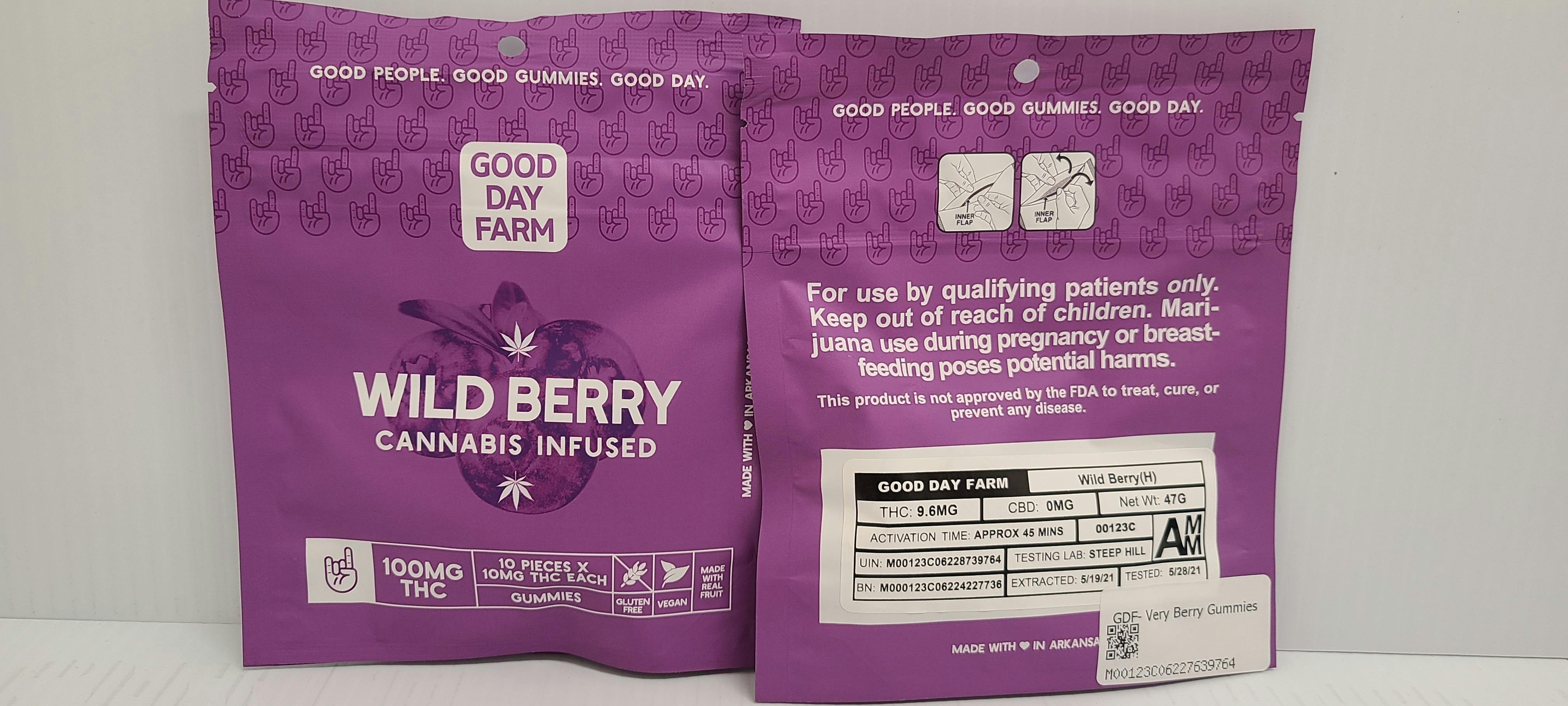 WildBerry Gummy 100mg 10ct -GDF *TAX INCLUDED* at Spring River Dispensary
