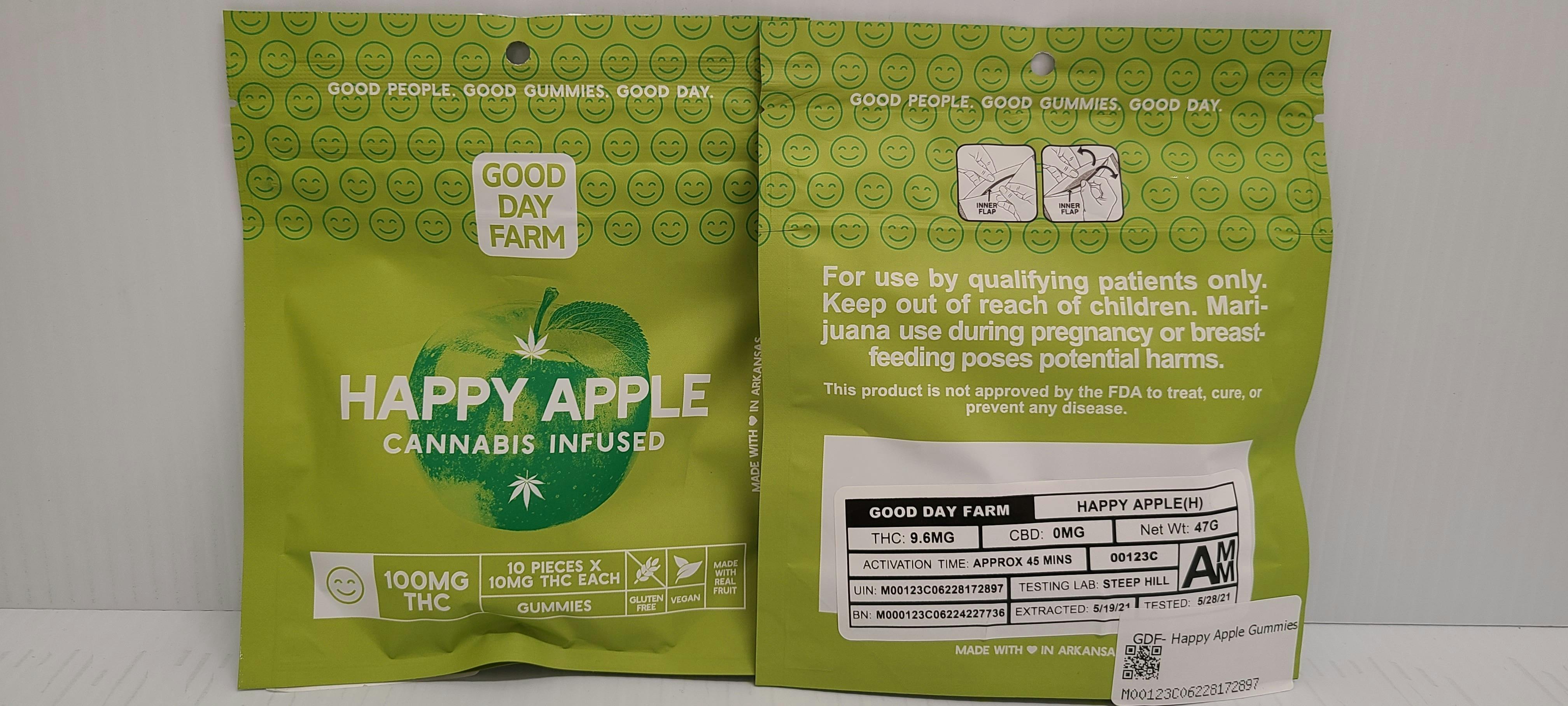 Sour Apple Gummy 100mg 10ct -GDF *TAX INCLUDED* at Spring River Dispensary