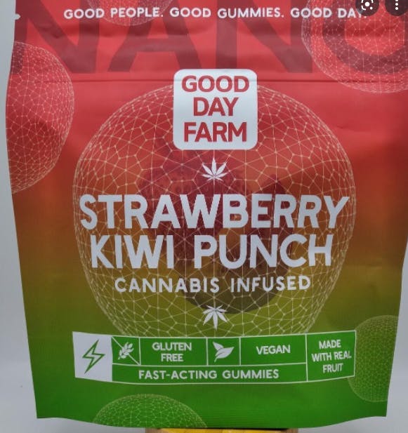 GDF: Fast-Acting Gummies | Strawberry Kiwi Punch | 100mg | 10pk at Spring River Dispensary