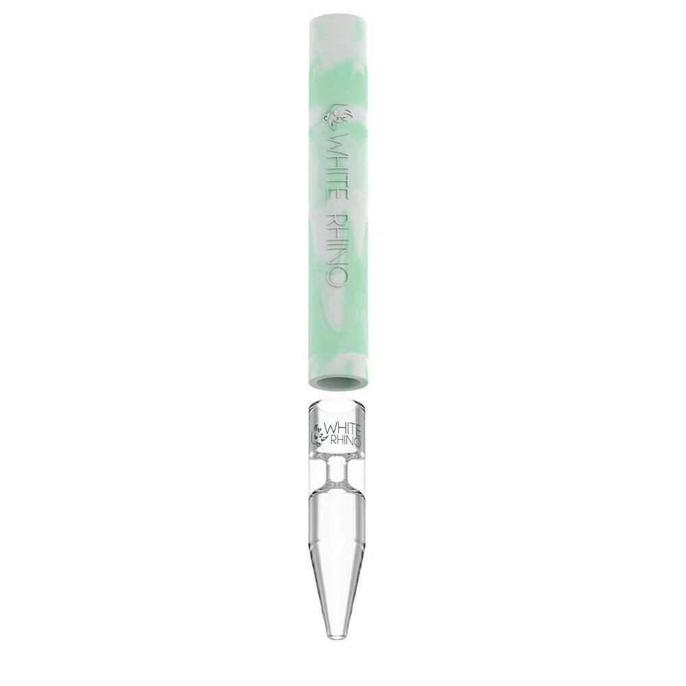 White Rhino Chillum to Straw (Quartz) | Pipes