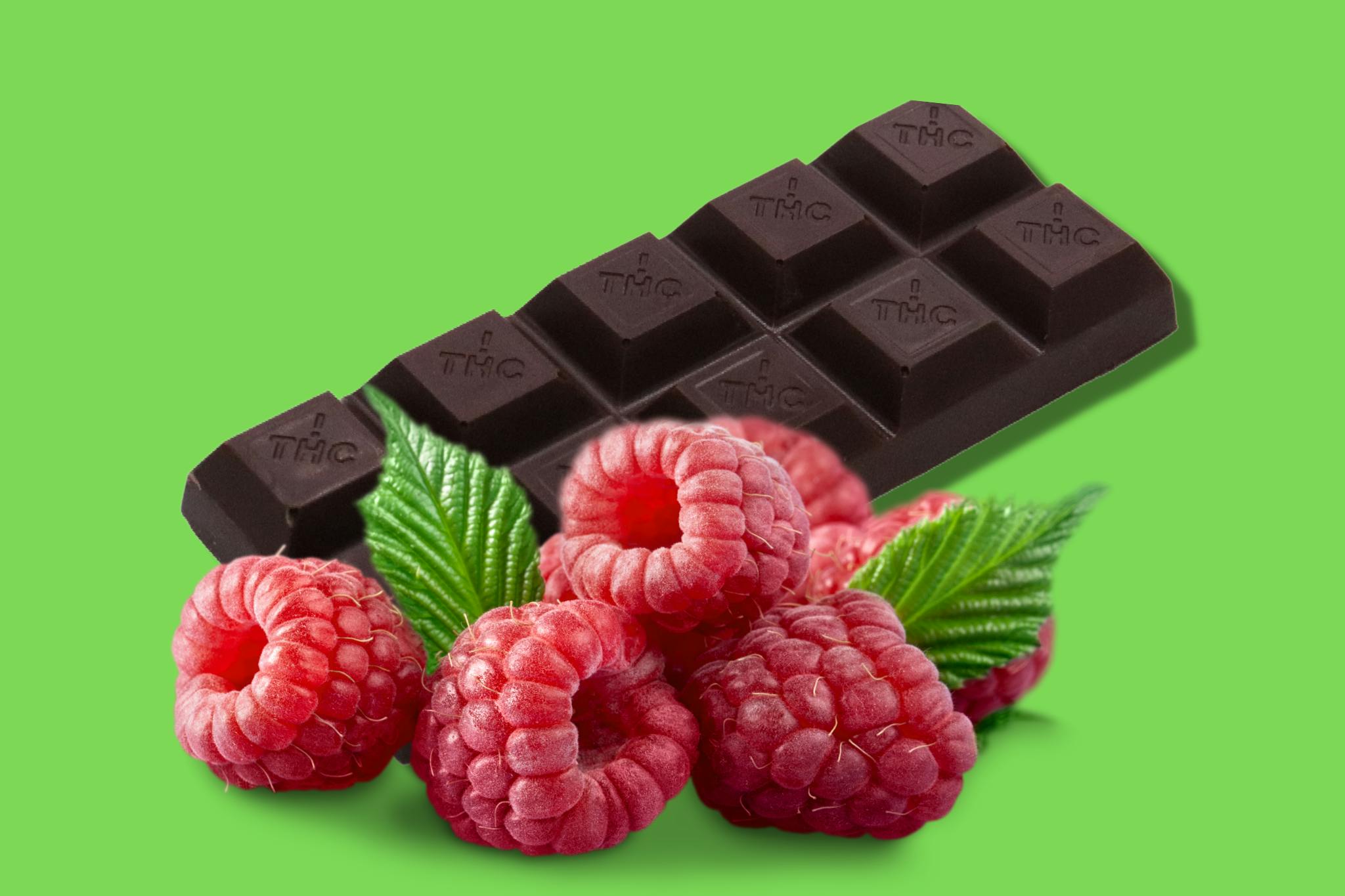 Raspberry Dark Chocolate Bar 100mg