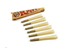 RAW 6pck Unbleached 1 1/4 Size Cones
