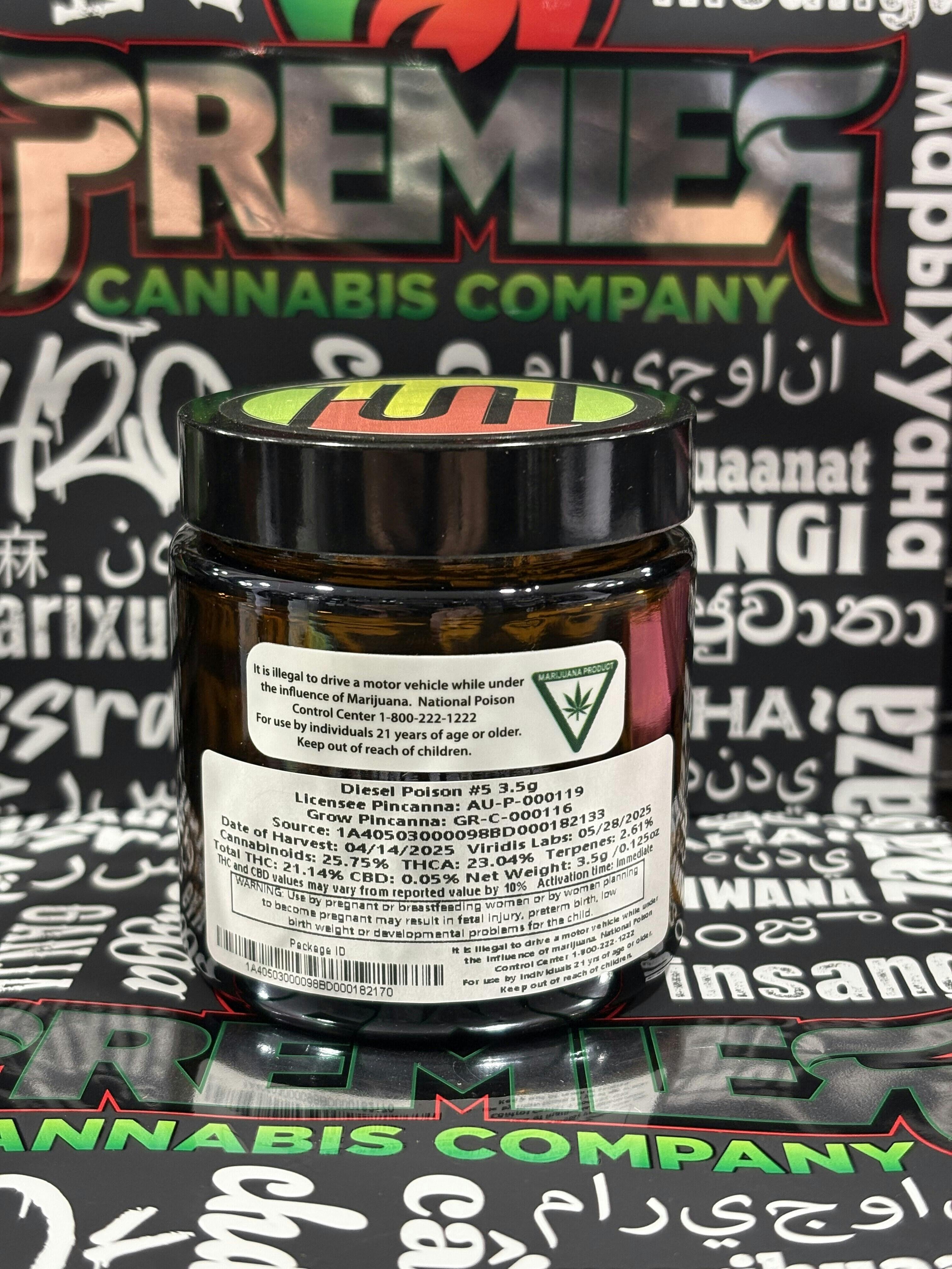 Head Stash Harvest Pre-Packaged 3.5g Diesel Poison #5