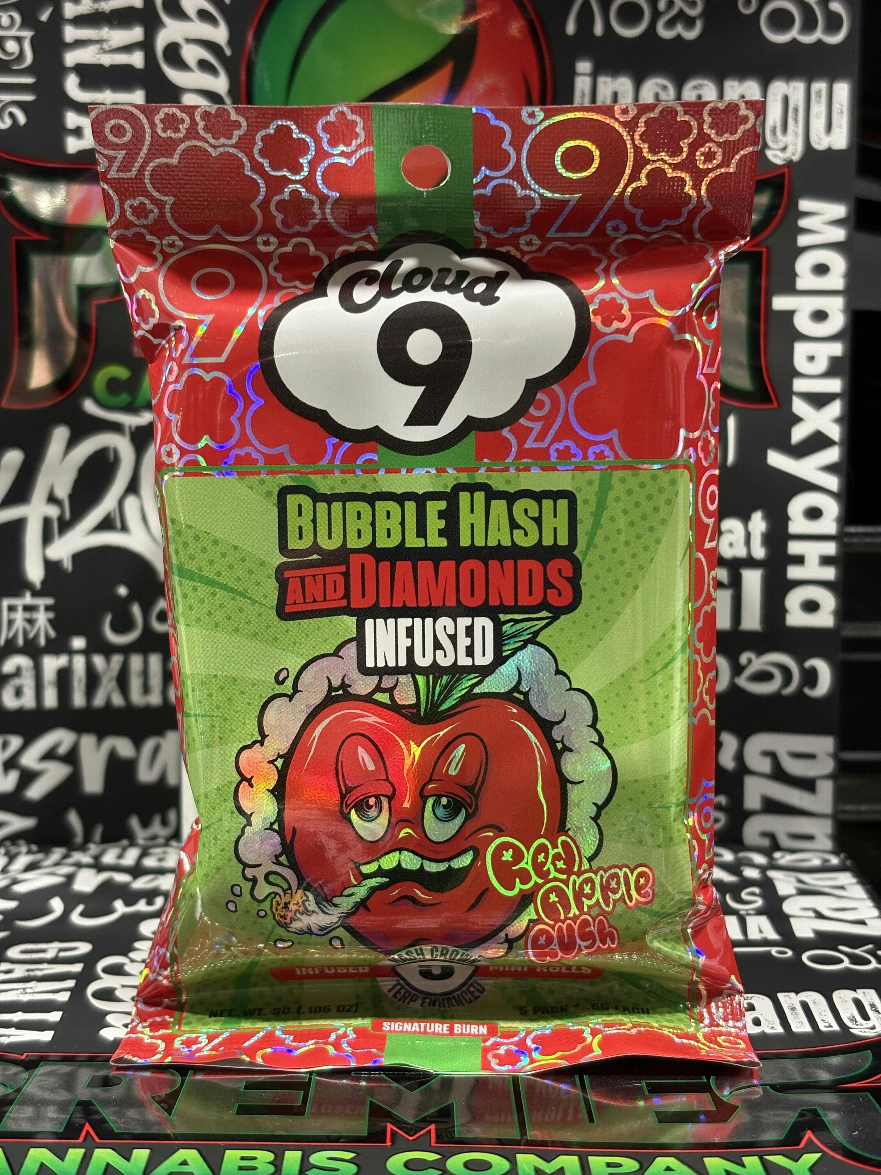 Cloud 9 Infused Pre-Rolls 5pk 3g Red Apple Rush