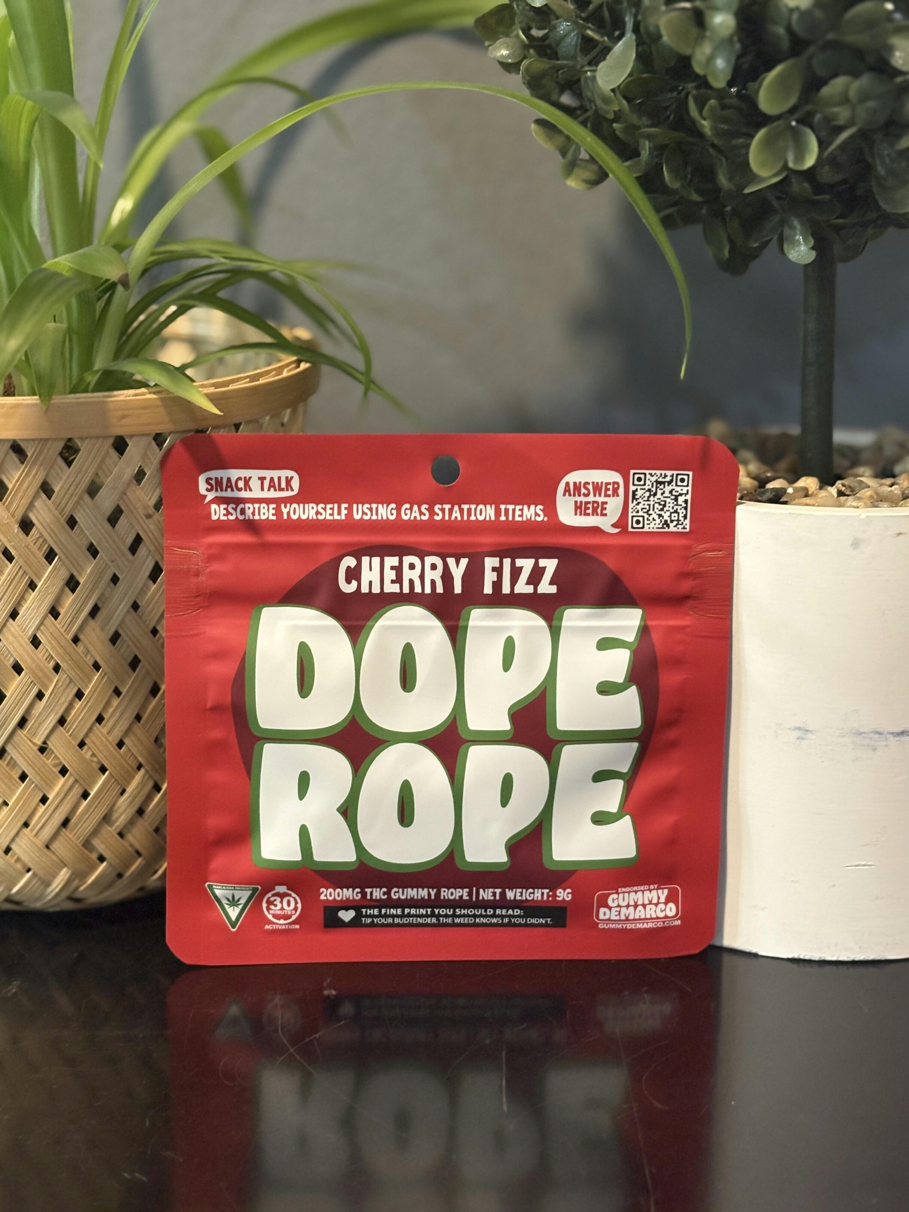 DOPE ROPE | Cherry Fizz | 200MG | Premium Gummy Rope