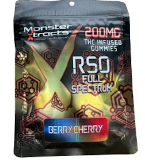 Monster Gummies Rso 200mg Berry Cherry