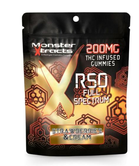 Monster Gummies RSO 200mg Strawberries & Cream