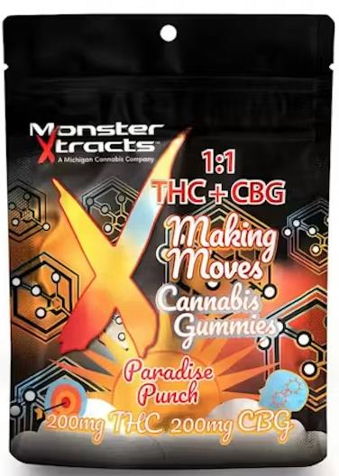 Paradise Punch 200mg CBG 200mg THC Infused Gummies