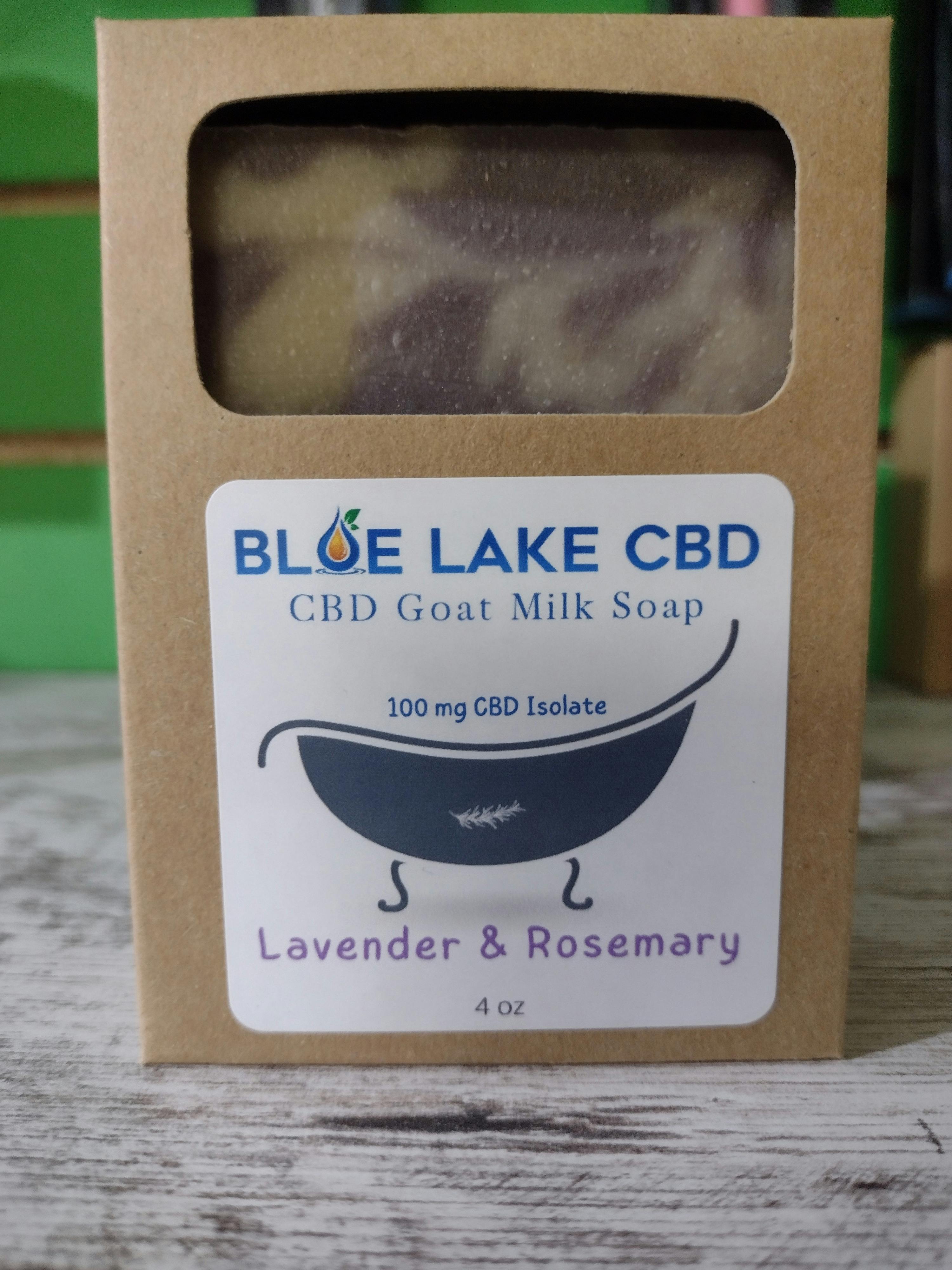 CBD Goat Milk Soap 4oz - Lavender & Rosemary/Blue Lake CBD