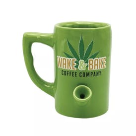 Wake & Bake Coffee Mug Pipe - Green