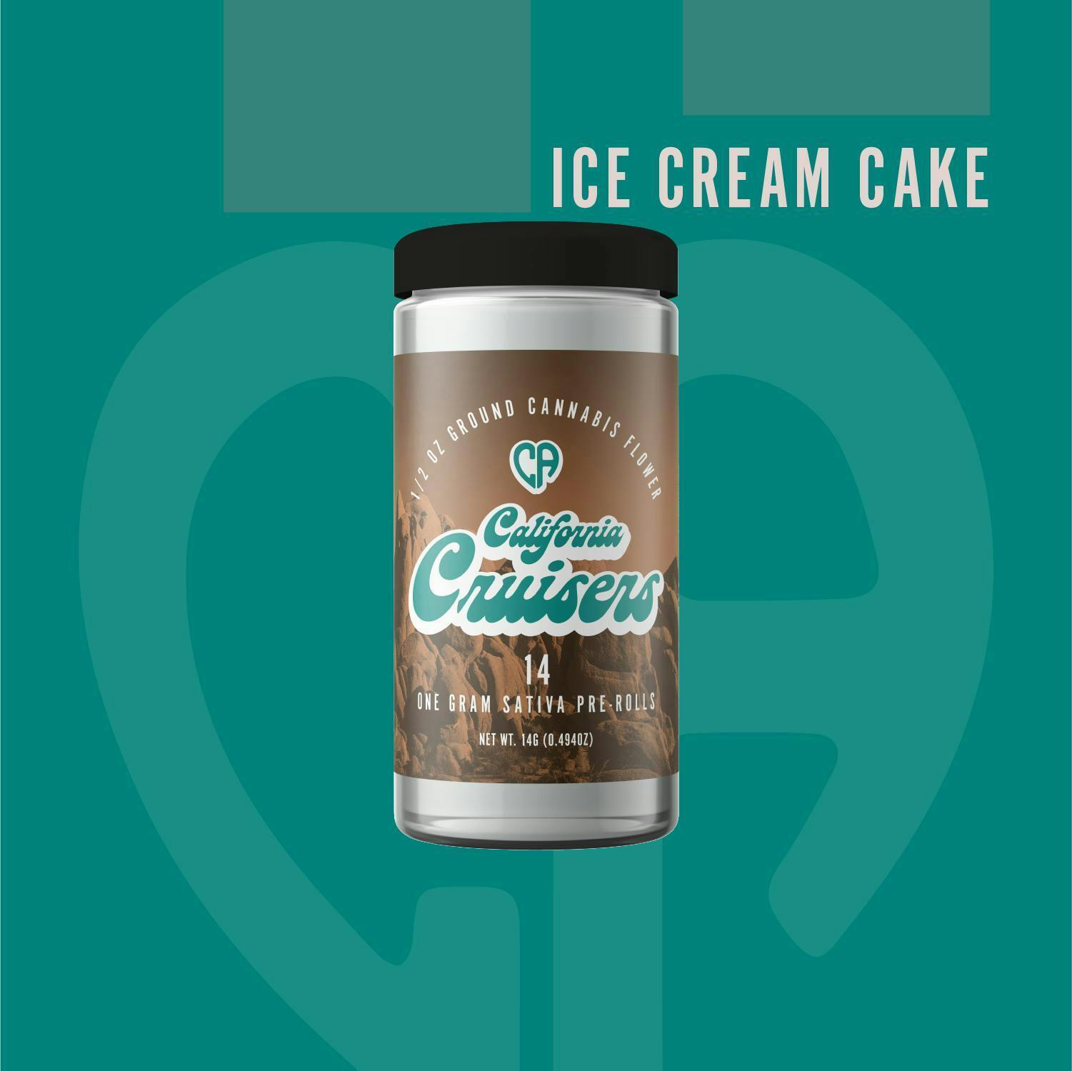 California Love | Ice Cream Cake | Indica | Cruisers | Pre-rolls 14 pk | 14g