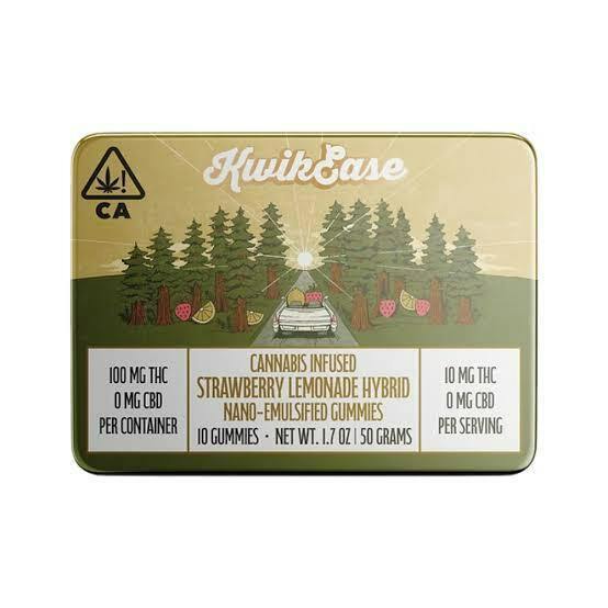Kwik Ease | Strawberry Lemonade | Hybrid | Nano-Emulsified Gummies | 100mg