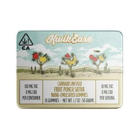 Kwik Ease | Fruit Punch | Sativa | Nano-Emulsified Gummies | 100mg