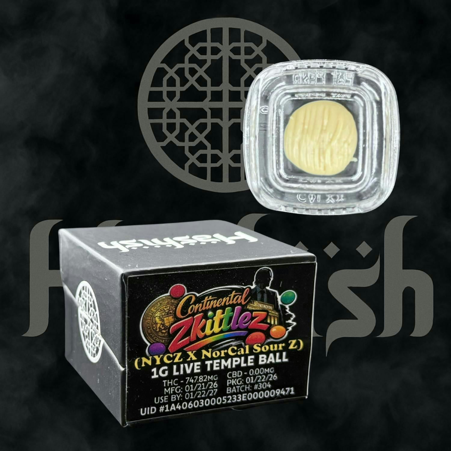 Hashish | Continental Zkittles | Hybrid | Live Temple Ball | 1g