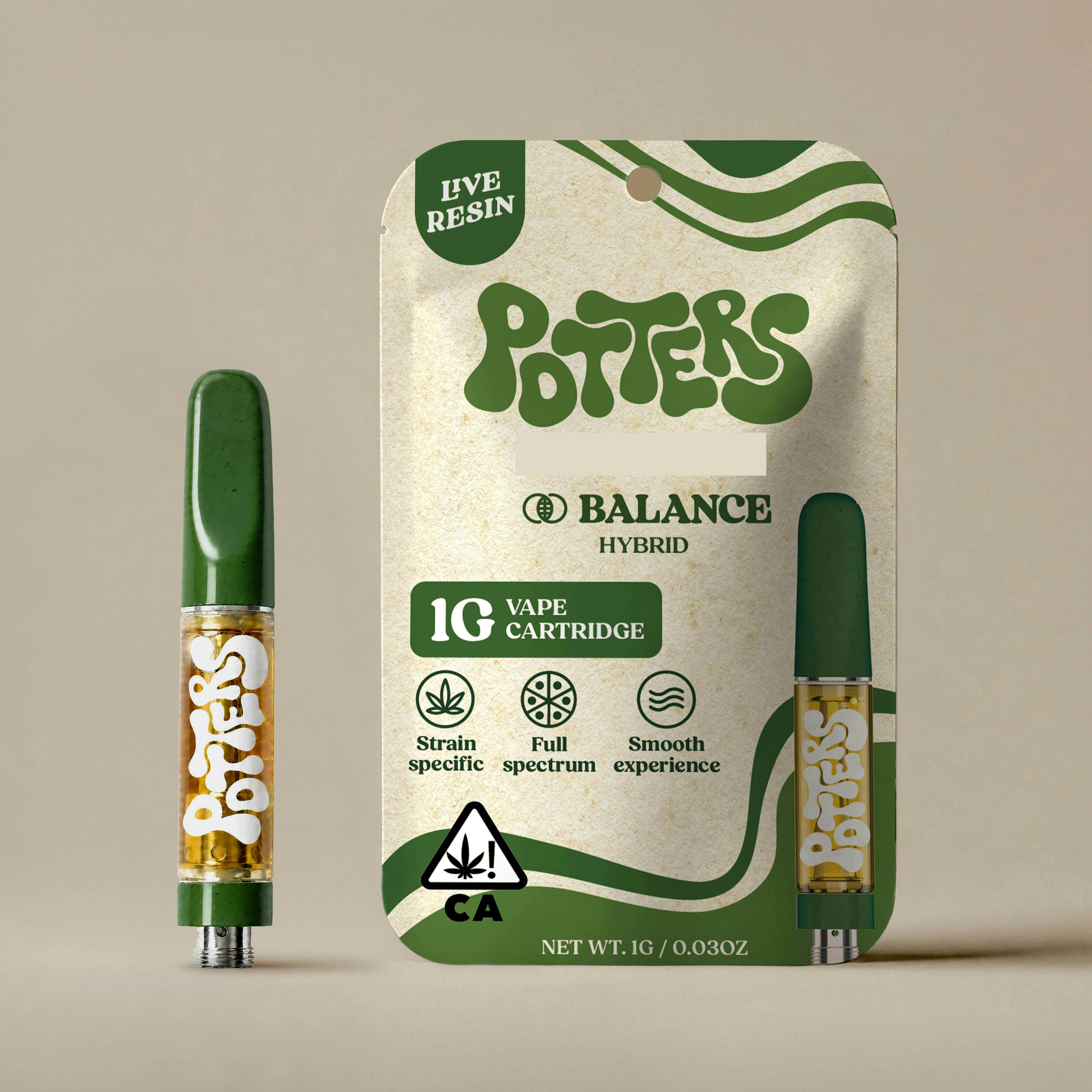 Potters | Purple Cowboy | Hybrid | Live Resin | Cartridge | 1g
