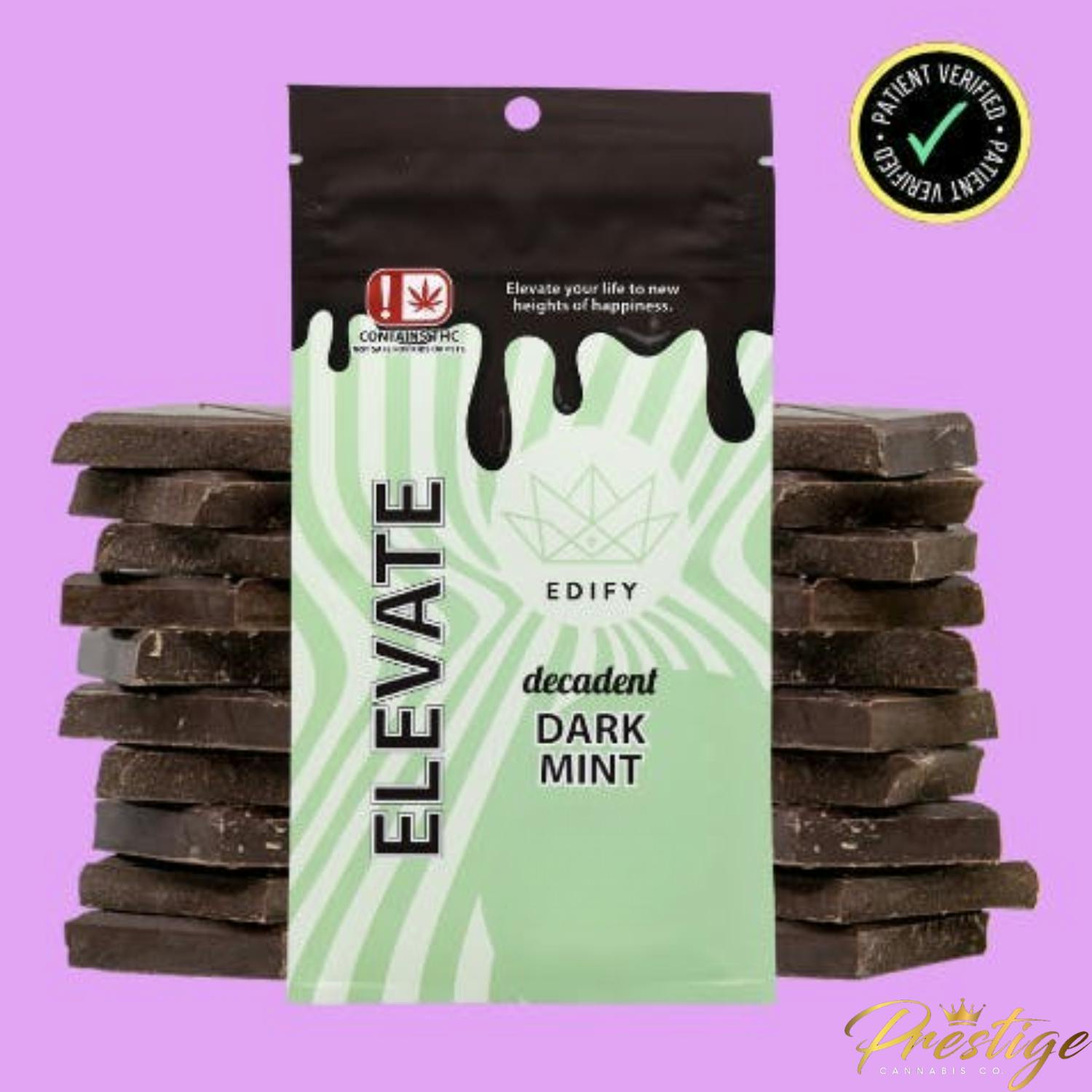 EDIFY INFUSED CHOCOLATE BAR | DARK MINT (5000MG THC)