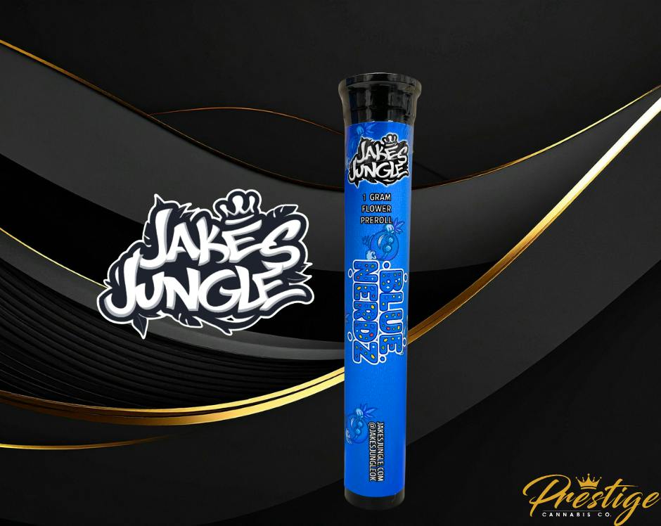 JAKE'S JUNGLE FULL FLOWER PRE-ROLL | BLUE NERDZ - INDICA DOM (1G)
