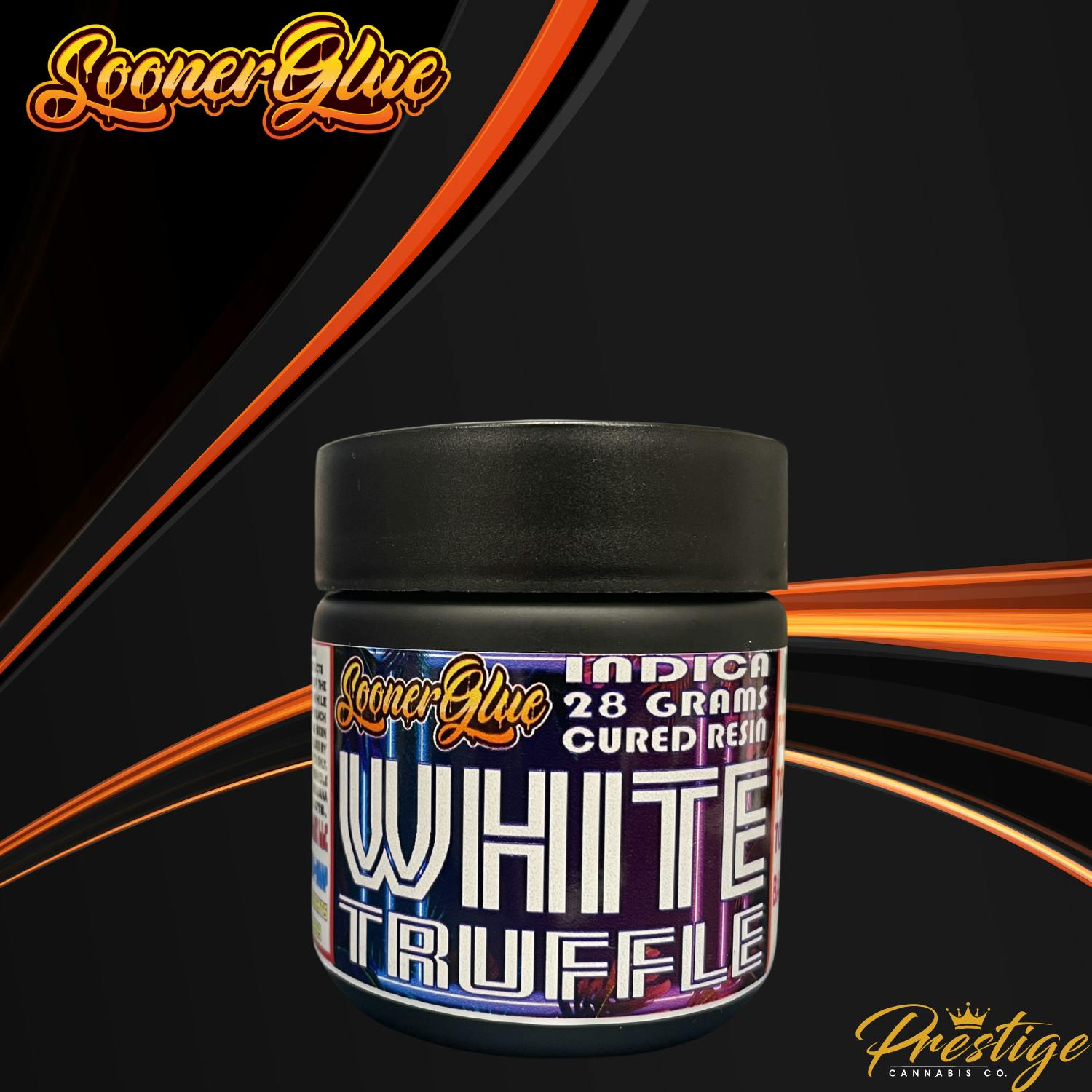 SOONER GLUE CURED RESIN BALLER JAR | WHITE TRUFFLE - INDICA (28G)