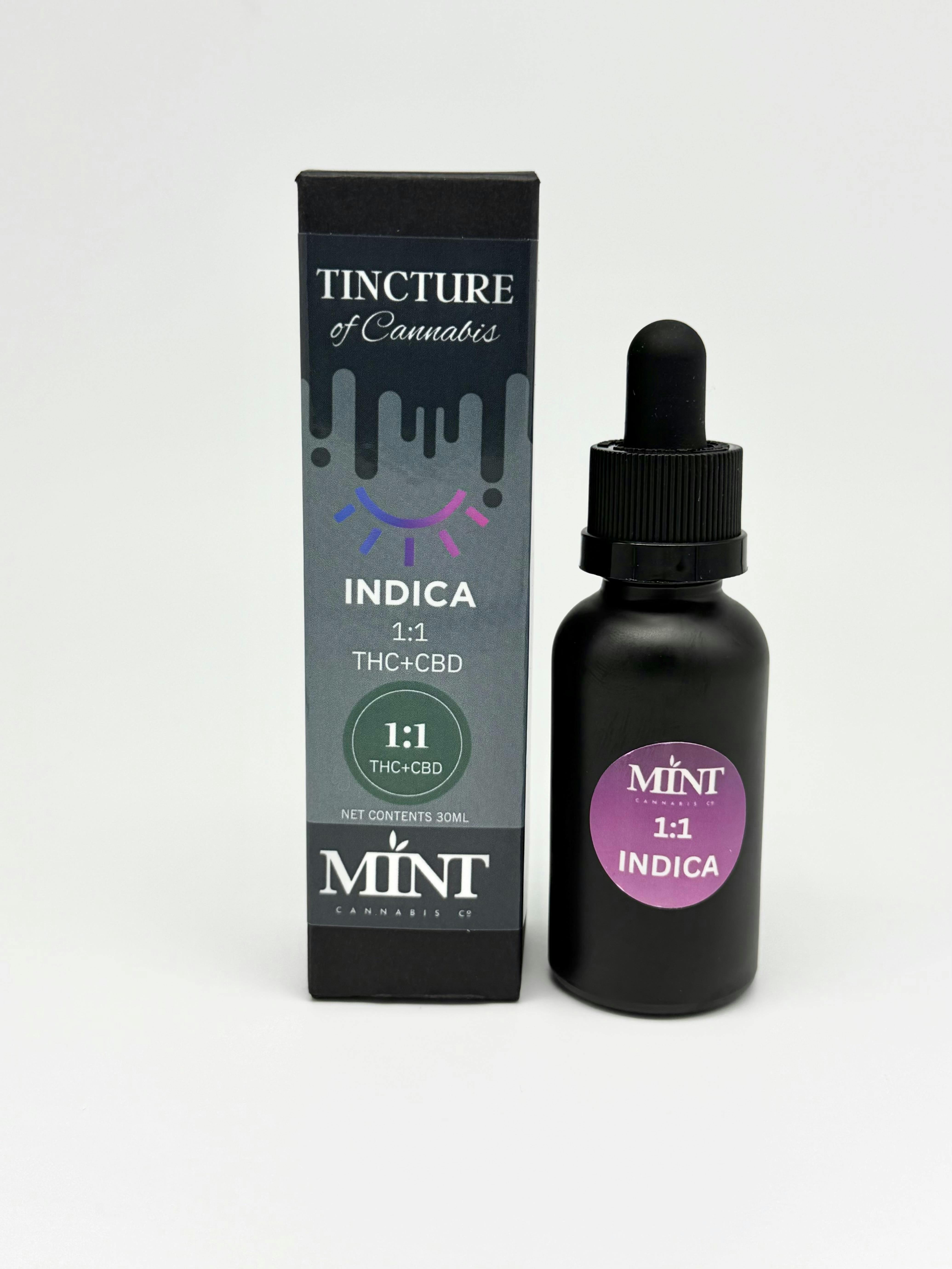 MINT CANNABIS TINCTURE | INDICA 1:1 (500MG THC/ 500MG CBD)